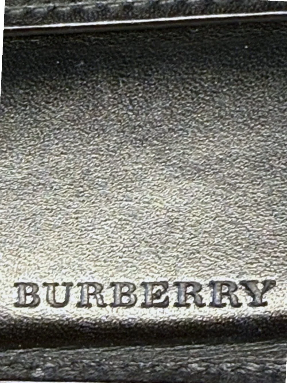 Burberry Mens Vintage Black Leather Bifold Wallet with Coin Pocket and COA